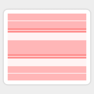 Strips - pink and white. Sticker